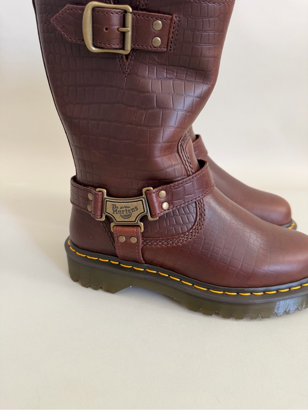 DR. MARTENS Anistone Hi Biker Boots - Picture 6 of 10